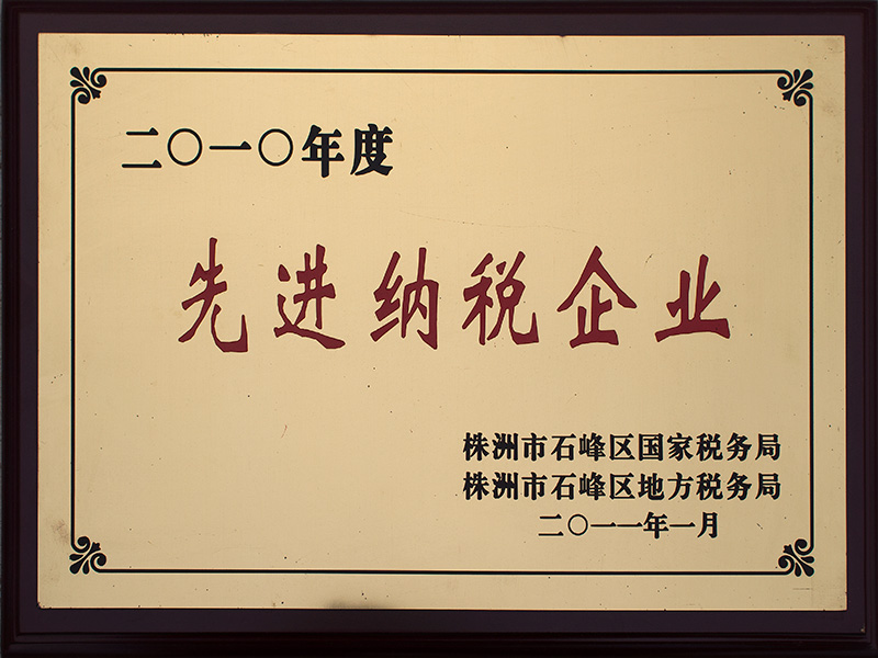 2010年納稅先進(jìn)企業(yè)